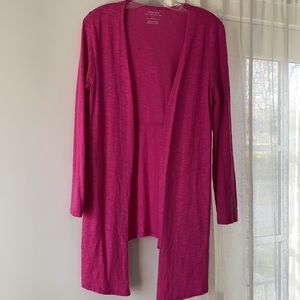 Chico’s Ultimate Tee Open Cardigan Pink Size 0